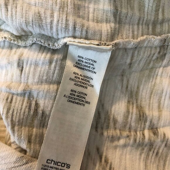 Chicos Zenergy Short Sleeve Scoop Neck Robyn Print Top Yellow Size 0 (US Size S) - Picture 4 of 7